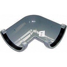112mm Grey Half Round Universal 90º Gutter Angle