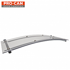 Pro-Can Clear Top Arched Door Canopy - 1250 x 530