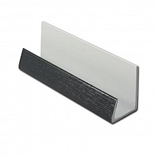 Anthracite Grey Edge / Starter Trim 10mm for Hollow Cladding – uPVC Woodgrain U-Trim, 5m Length