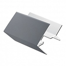 2-Part External Edge Trim for Shiplap Cladding - Slate Grey RAL 7015