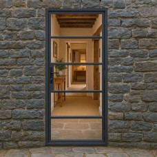 Anthracite Grey Aluminium Heritage Single Door – Perfect with Natural Stone Anthracite Grey Aluminium Heritage Single Door – Perfect with Natural Stone
