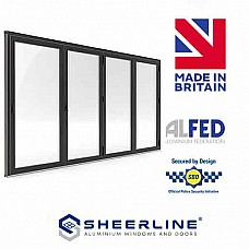 Made-to-Measure Aluminium 4-Panel Bi-Fold Door – Anthracite Grey with Exceptional Thermal Performance