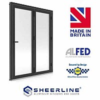 Aluminium French Door or 2-Pane Bi-Fold Door – Made-to-Measure with A-Rated Thermal Performance Aluminium French Door or 2-Pane Bi-Fold Door – Made-to-Measure with A-Rated Thermal Performance