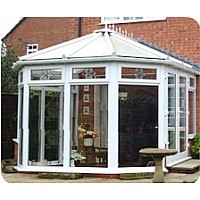 Victorian Lean-To Conservatory - 5.0m x 3.0m, A-Rated Glass, French Doors & Opening Windows