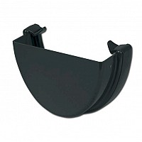 FloPlast Anthracite Grey High Capacity Gutter External Stop End – For Deep Flow Gutter Systems