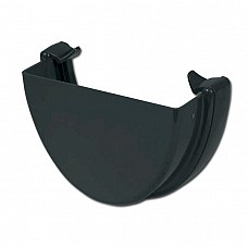 FloPlast Anthracite Grey High Capacity Gutter External Stop End – For Deep Flow Gutter Systems