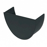 FloPlast Anthracite Grey High Capacity Internal Stop End – For Deep Flow Gutter Systems