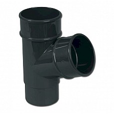 FloPlast Anthracite Grey Round 112° Downpipe Branch – For Efficient Water Drainage