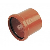 110mm Underground Pipe Coupling Single Socket - D124, PVCu for Drainage & Sewerage Systems