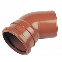 110mm Underground Pipe Single Socket Bend 45° - D163, PVCu for Drainage Systems