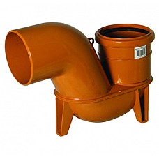 Low Back 'P' Trap - D501, 110mm PVCu, Ring Seal Joints for Gravity Drainage