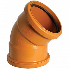 Floplast 110mm Underground Double Socket Bend 45° - D563