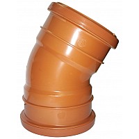 Floplast 110mm Underground Double Socket Bend 30° - D564