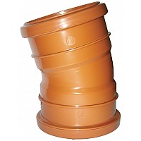 Floplast 110mm Underground Double Socket Bend 15° - D567