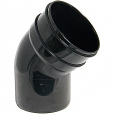 FloPlast SP435B Black 135° Offset Bend - Bottom for 110mm Soil Pipes