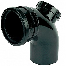 FloPlast SP169B Black 92.5º Soil Pipe Access Bend