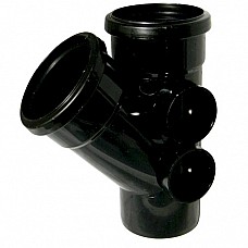FloPlast SP210B Black Soil Pipe 135º Branch