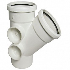 FloPlast SP210W 135º White Soil Pipe Branch