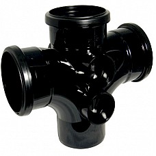 FloPlast SP230B Black Soil Pipe 92.5º Double Branch