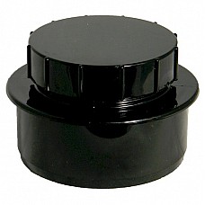 FloPlast SP292B Black Soil Pipe Screwed Access Cap
