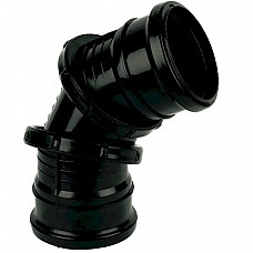 FloPlast SP560B Black Adjustable Soil Pipe Bend 0-90° - 110mm