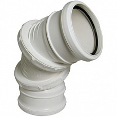 FloPlast SP560W White Adjustable Soil Pipe Bend 0-90 Degrees - 110mm