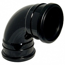 FloPlast SP561B Black Soil Pipe 90° Bend Double Socket - 110mm