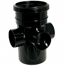 FloPlast SP581B Black Boss Pipe - Durable Solvent Weld System (Size: Standard)