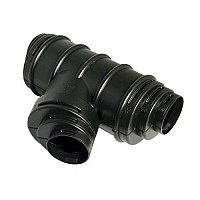 100mm - 80mm Land Drainage Multi-Junction Branch Black
