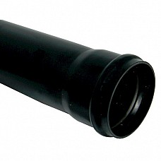FloPlast SP3B Black Soil Pipe - 3m Socketed, 110mm