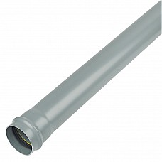110mm Soil Socketed Grey Pipe - 3m