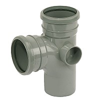 (SP502G) 110mm Grey Soil Branch - 92.5 Degree Ring Seal Boss Pipe