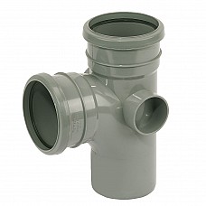 (SP502G) 110mm Grey Soil Branch - 92.5 Degree Ring Seal Boss Pipe