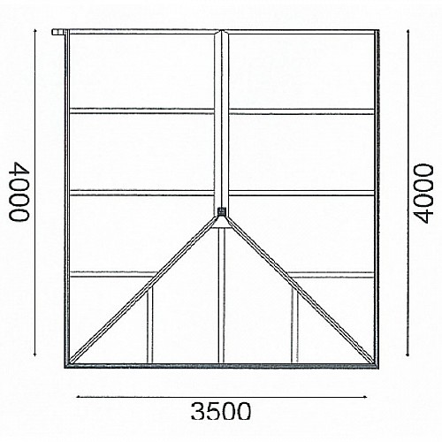 Edwardian 3.5m x 4m Conservatory On Dwarf Walls