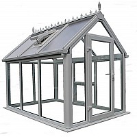 Ultimate UPVC Greenhouse 6' x 12' – Double Glazed with Cresting and Finials