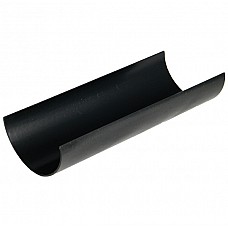 Floplast Cast Iron Effect Half Round Black 4m Gutter