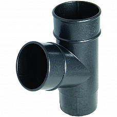Floplast Cast Iron Effect 68mm Round Downpipe 67½° Y-Branch
