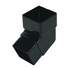 Floplast 65mm Black Square Downpipe 112º Offset Bend (RBS2B)