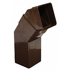 65mm Brown Square Downpipe Adjustable Offset Bend | Customizable Downpipe Fitting