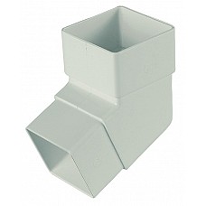 Floplast 65mm White Square Downpipe 112º Offset Bend (RBS2W)