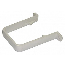 65mm White Square Downpipe Bracket | Gloss White Stand-Off Clip for Secure Mounting