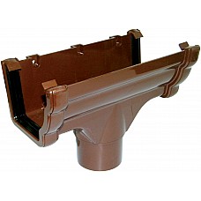 Floplast Niagara Brown Gutter Running Outlet