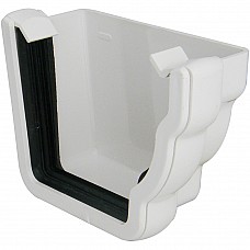 Floplast Niagara White Gutter External Stop End