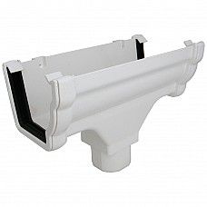 Floplast Niagara White Gutter Running Outlet