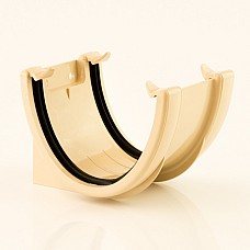 Floplast Cream Sand 115mm Deep Flow Gutter Union Joint