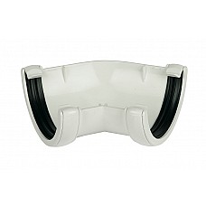 Floplast 115mm White Deep Flow Gutter Angle - 135°