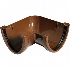 Floplast Brown 115mm Deep Flow 90º Gutter Angle – Perfect for Efficient Water Flow