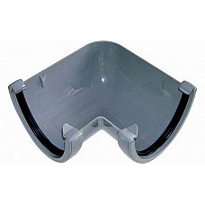 Floplast Grey 115mm Deep Flow 90º Gutter Angle