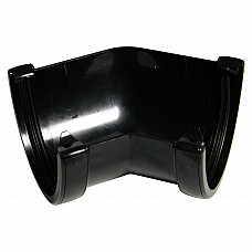 Floplast Black 115mm Deep Flow 135º Gutter Angle – Efficient Water Flow Redirection