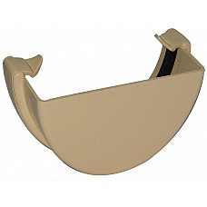 Floplast Cream Sand 115mm Deep Flow  Gutter External Stop End